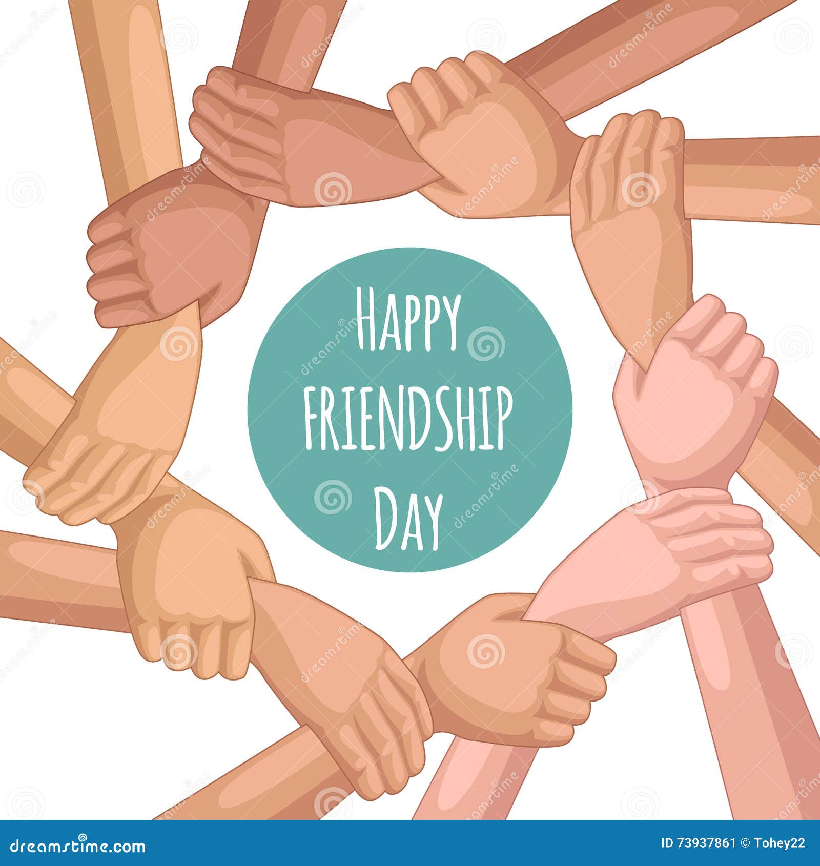 Happy Friendship day stock vector. Illustration of enjoy - 73937861