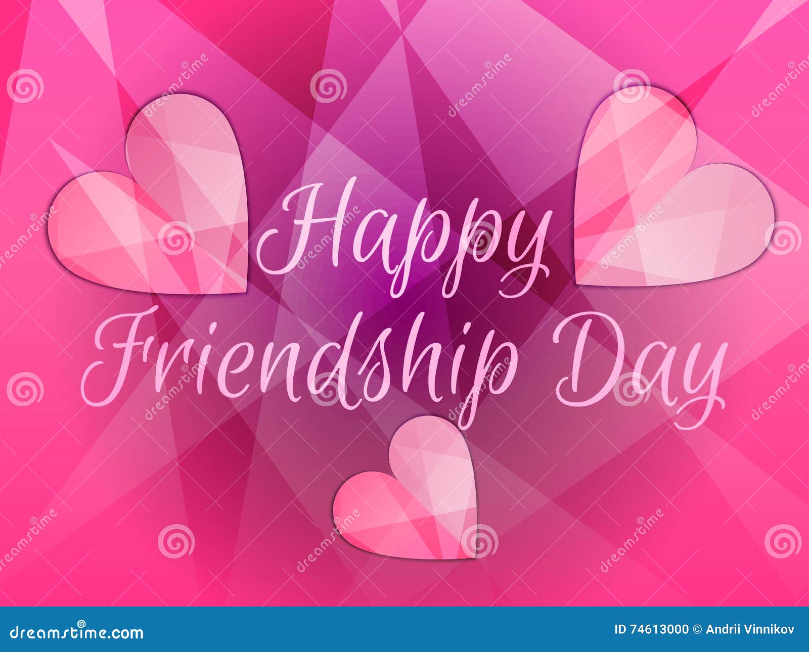 Happy Friendship Day. Heart with Rays of Light. Stock Vector ...