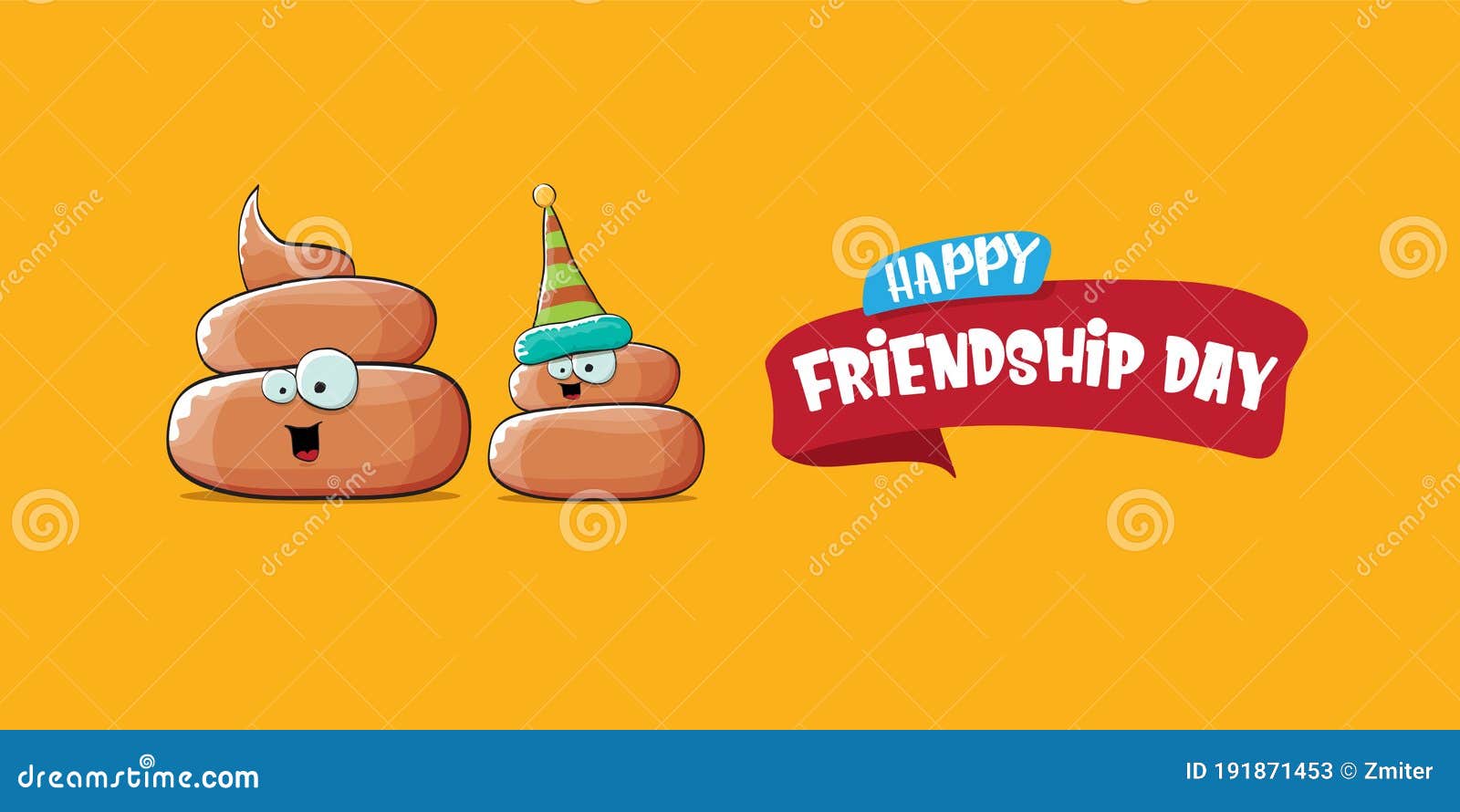 Happy Friendship Day Horizontal Banner or Greeting Card with ...