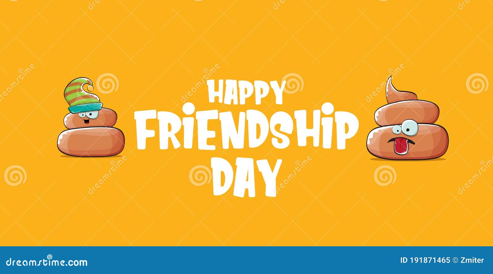 Happy Friendship Day Horizontal Banner or Greeting Card with ...