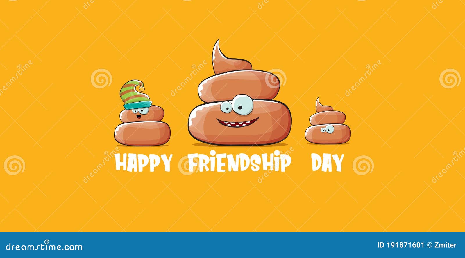 Happy Friendship Day Horizontal Banner or Greeting Card with ...