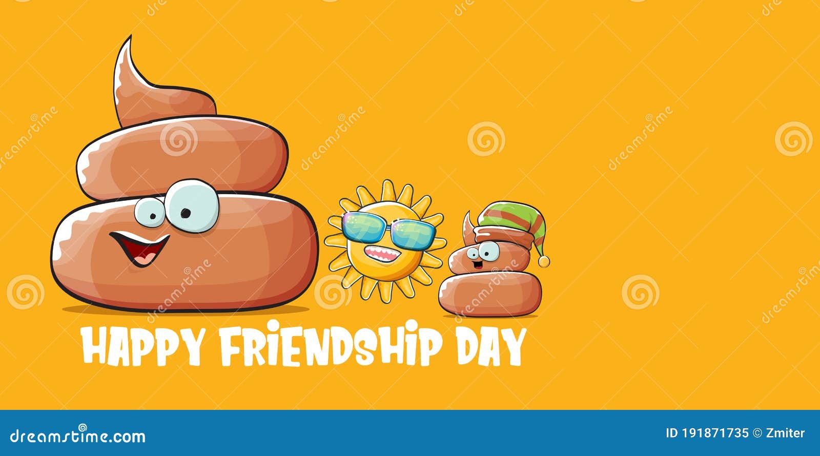 Happy Friendship Day Horizontal Banner or Greeting Card with ...