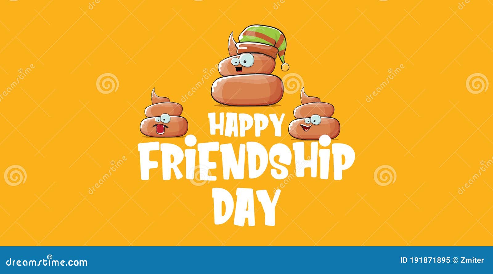 Happy Friendship Day Horizontal Banner or Greeting Card with ...