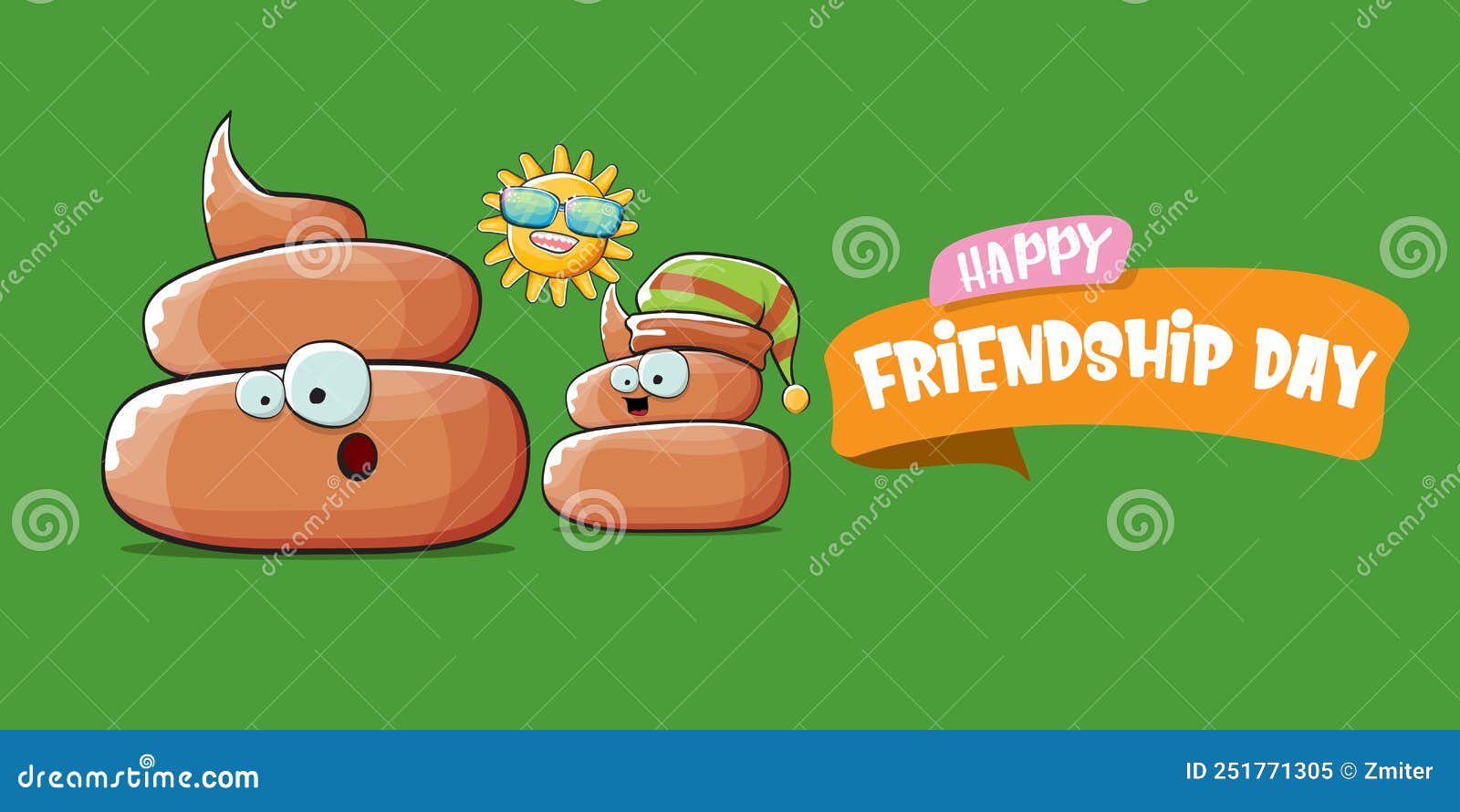 Happy Friendship Day Horizontal Banner or Greeting Card with ...