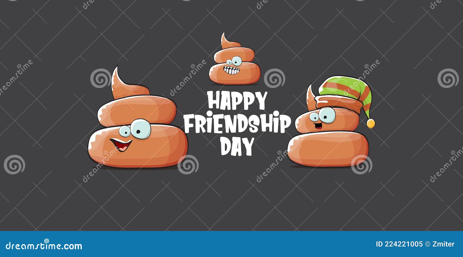 Happy Friendship Day Horizontal Banner or Greeting Card with ...