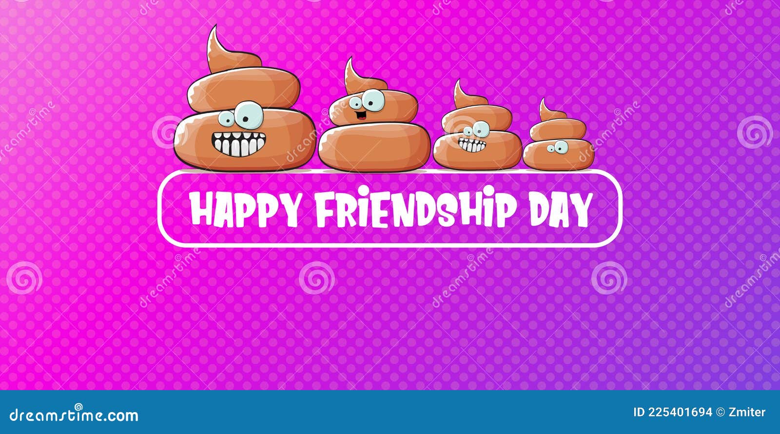 Happy Friendship Day Horizontal Banner or Greeting Card with ...