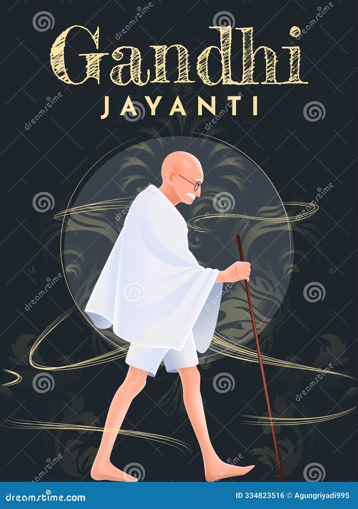 happy gandhi jayanti 3d  