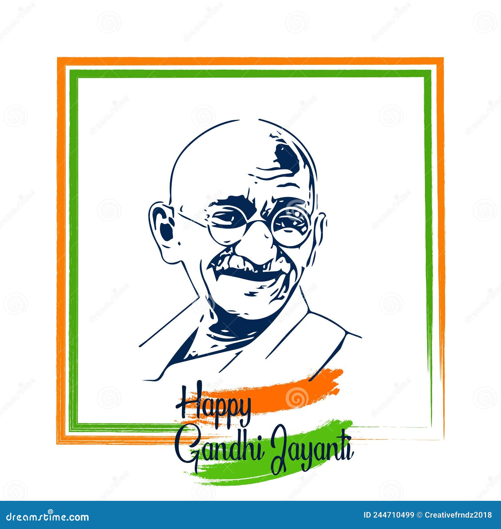 Happy Gandhi Jayanti Greeting Card Design Stock Vector - Illustration ...