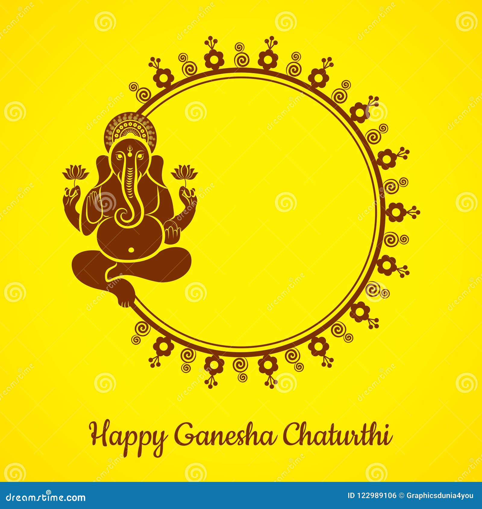 Happy Ganesh Chaturthi Festival Background Stock Vector - Illustration of  faith, graphic: 122989106