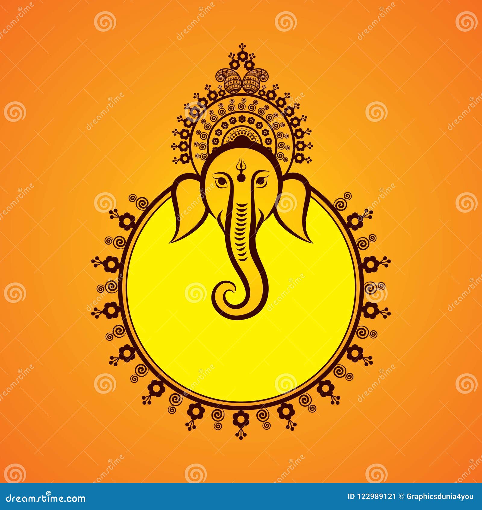 Happy Ganesh Chaturthi Festival Background Stock Vector - Illustration ...