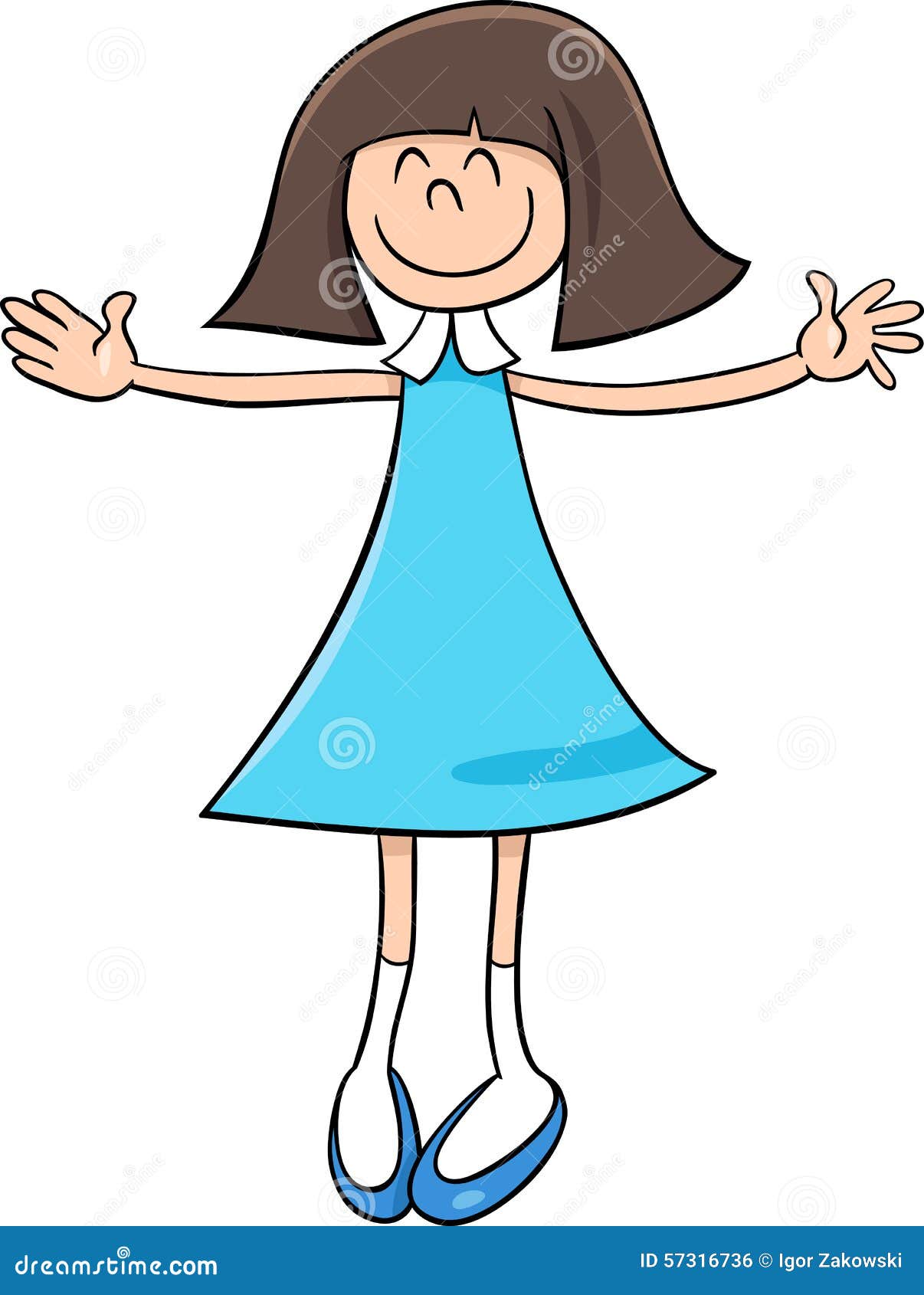 Happy Girl Cartoon Illustration Stock Vector - Illustration of vector, character: 57316736 Happy Girl Cartoon Illustration Stock Vector - Illustration of vector, character: 57316736