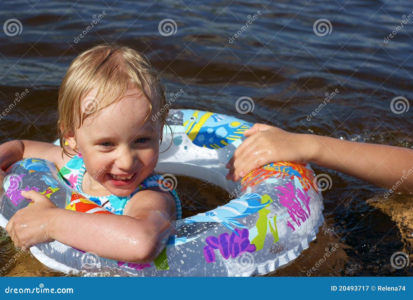 Happy girl in the river stock image. Image of summer - 20493717