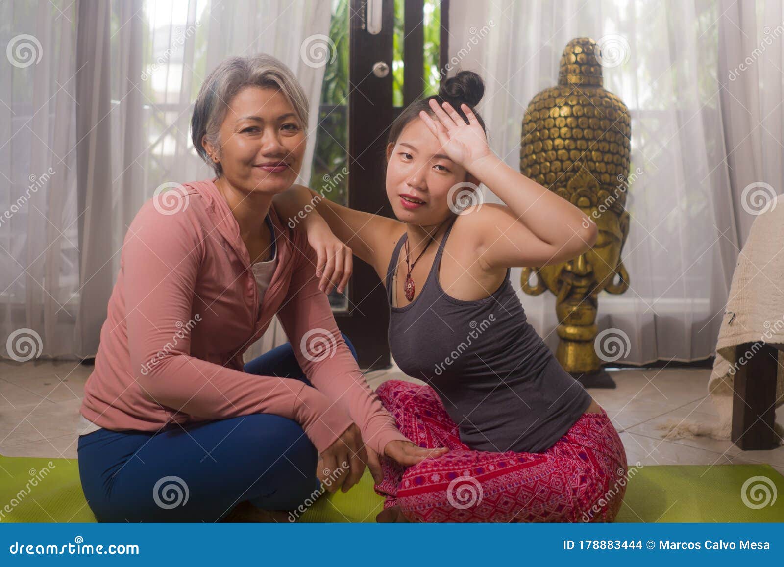 https://thumbs.dreamstime.com/z/happy-girlfriends-enjoying-yoga-fitness-workout-home-two-beautiful-asian-women-posing-together-exercise-session-happy-178883444.jpg