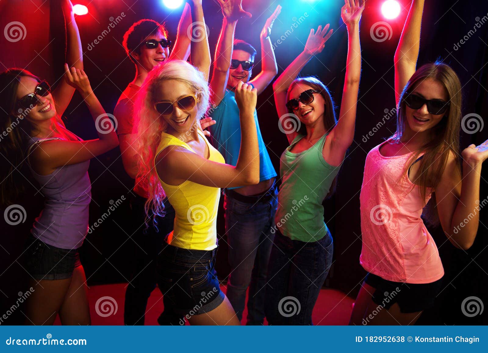 Happy Girlfriends Have Fun at a Party Stock Photo - Image of ...
