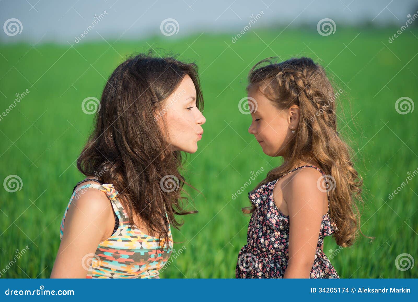 Tween Girls Kissing