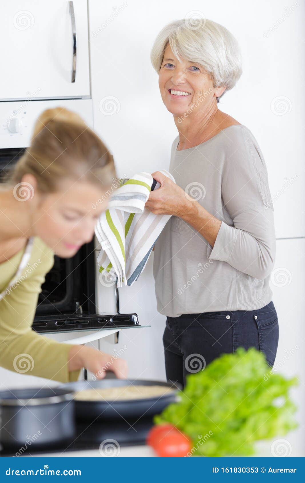 Happy Grandma Baking Cookies Stock Image Image of pension, happy