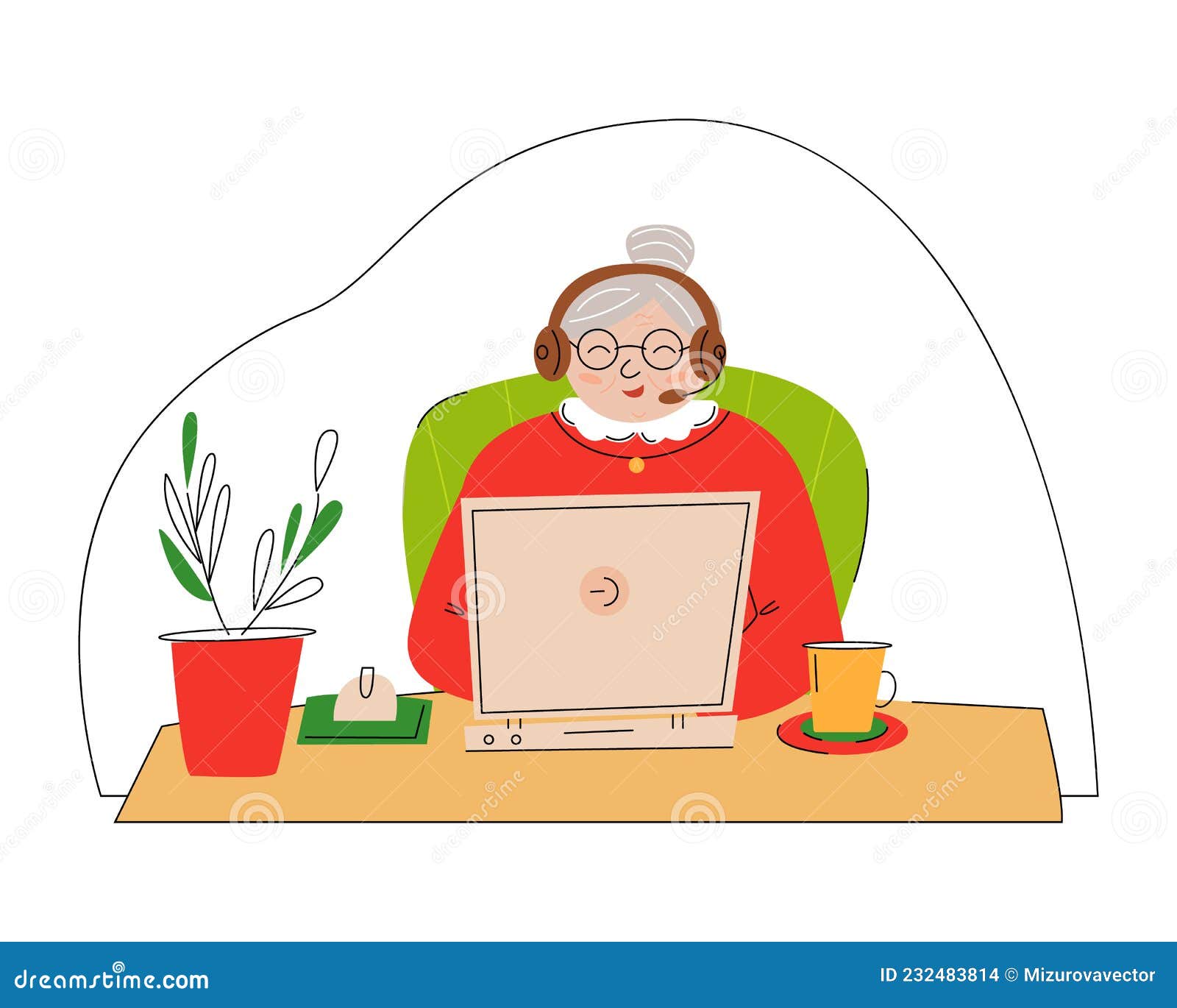 grandma mice clipart