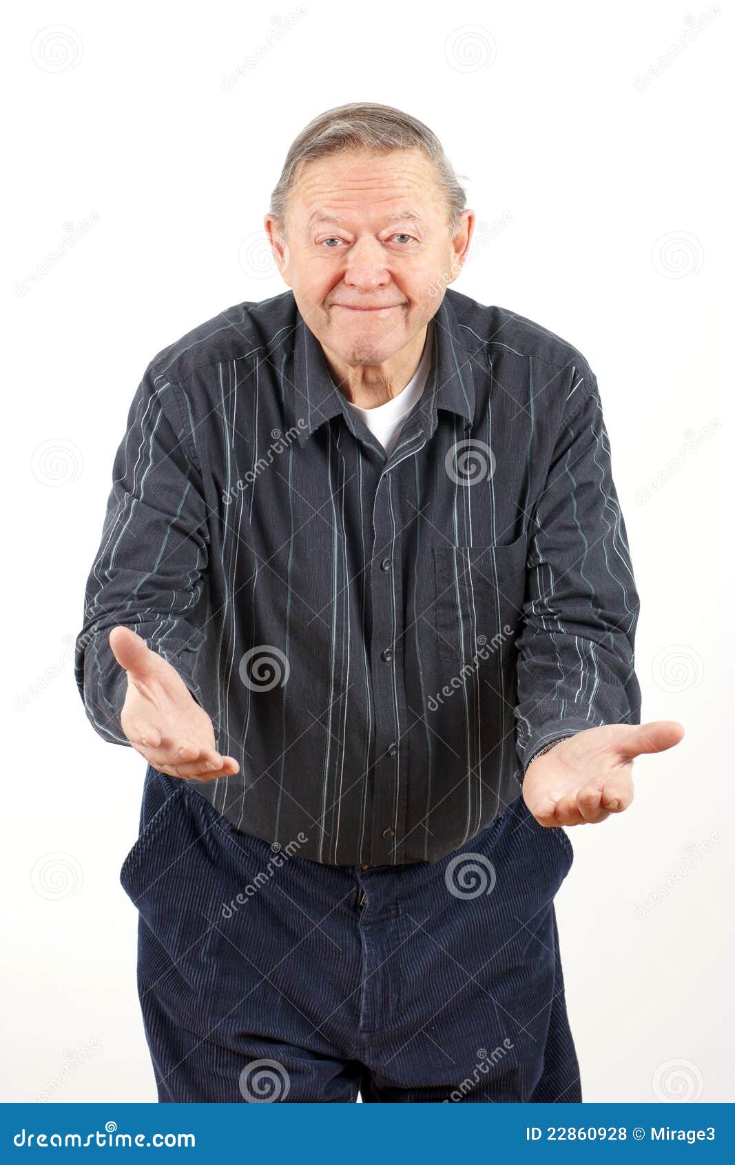 Happy Grandpa with Open Arms Stock Photo Image of elderly, father