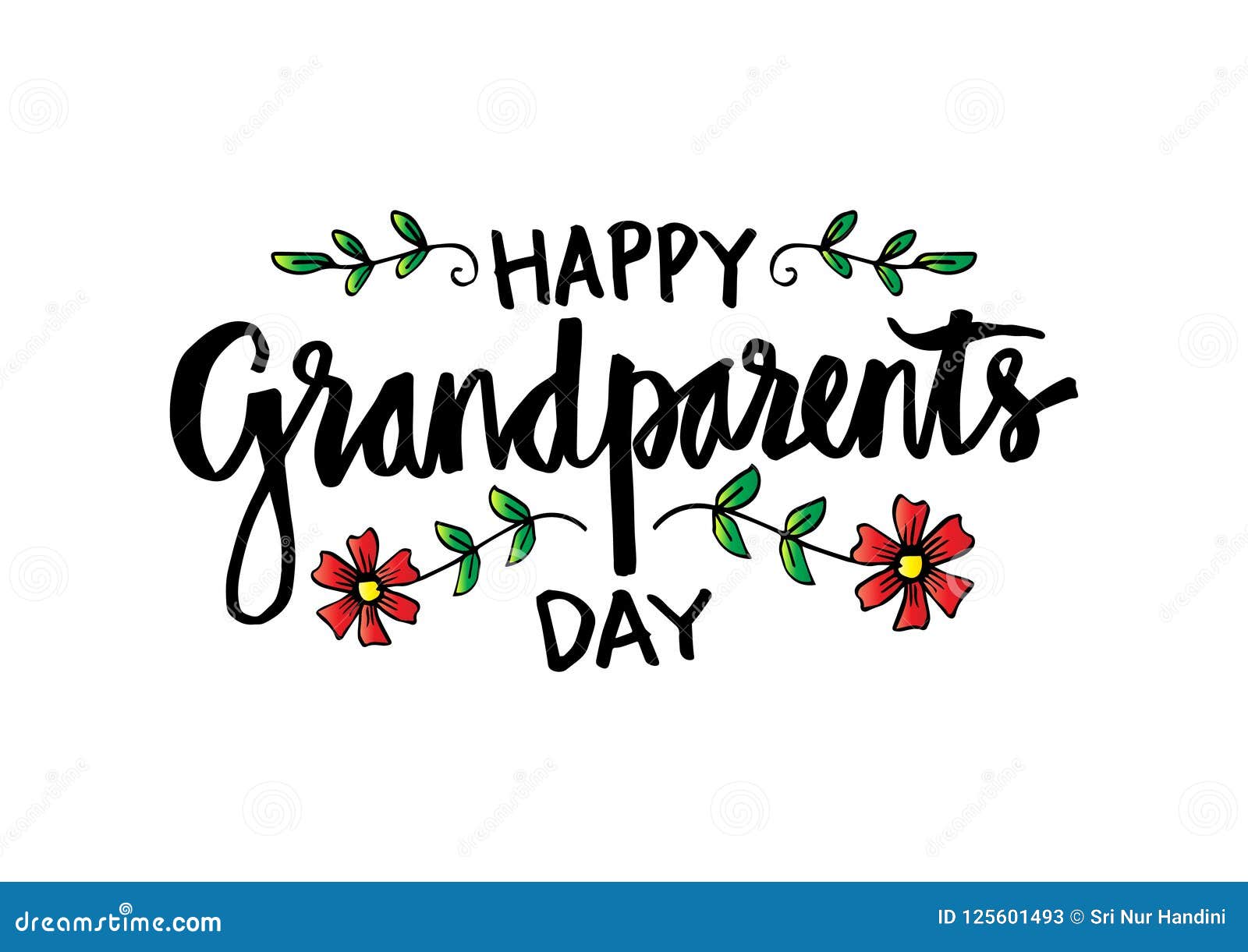 Happy Grandparents Day stock illustration. Illustration of glittering