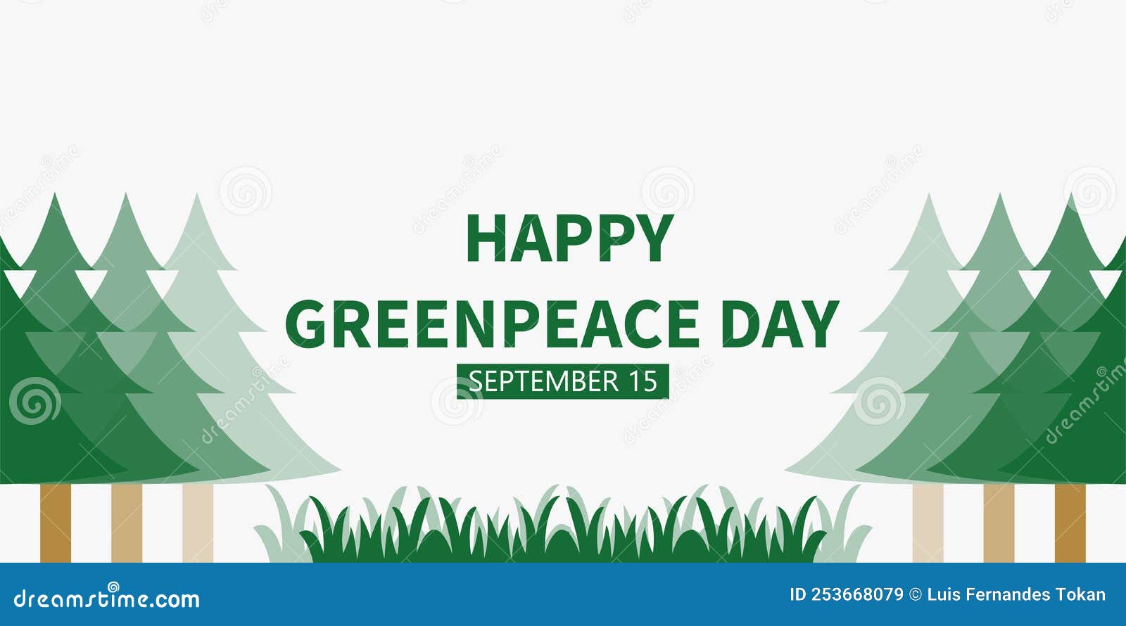 happy greenpeace day banner, september 15