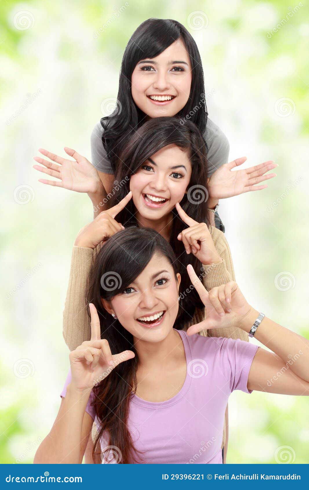 group of fun friends posing with hands in the air Stock Photo - Alamy-gemektower.com.vn