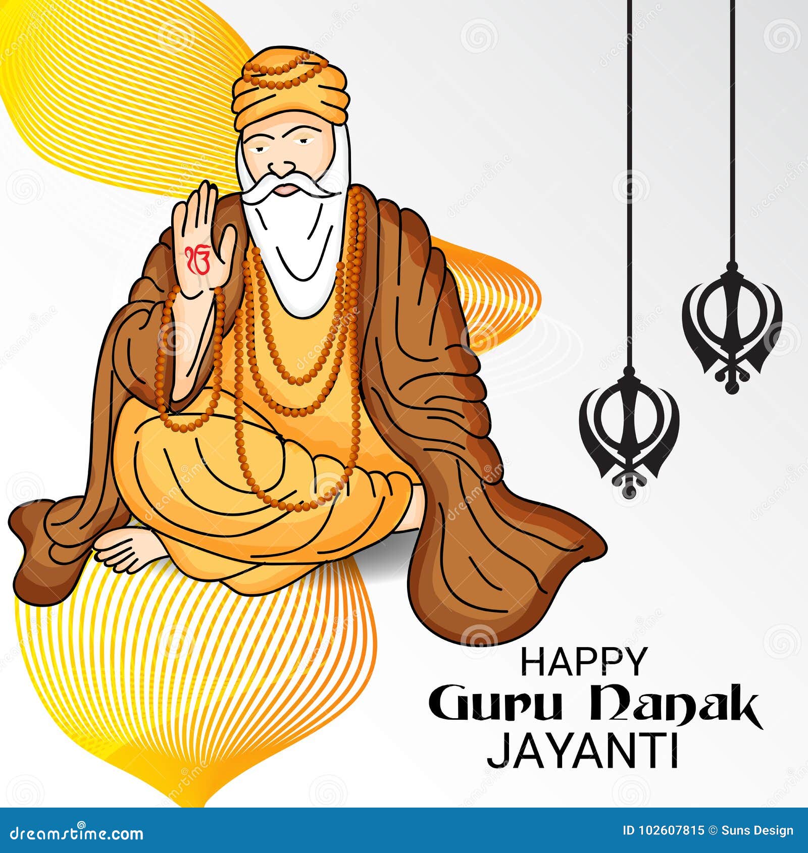 Happy Guru Nanak Jayanti. stock illustration. Illustration of ...