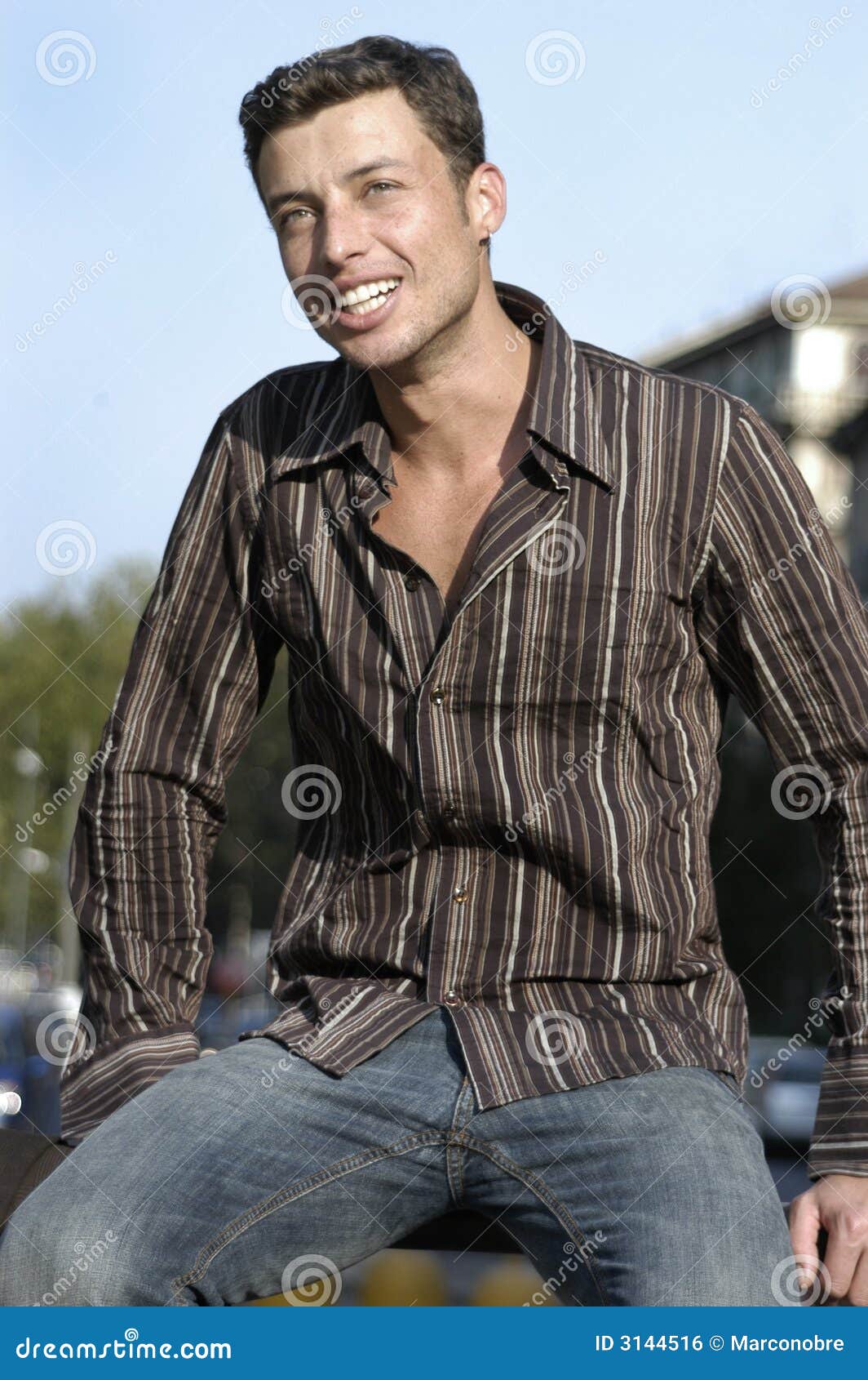 Happy guy stock photo. Image of awesome, epic, river, amazing 3144516