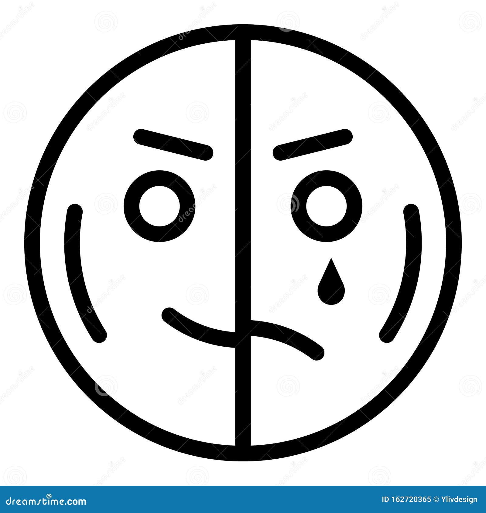 Sad Happy Half Face Stock Illustrations 127 Sad Happy Half Face Stock Illustrations Vectors Clipart Dreamstime