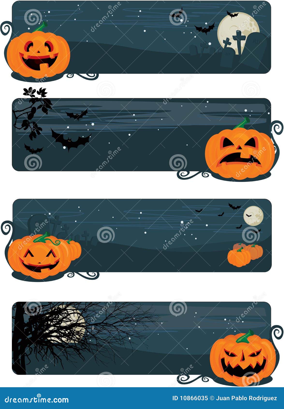 Happy halloween banners stock vector. Illustration of frame - 10866035