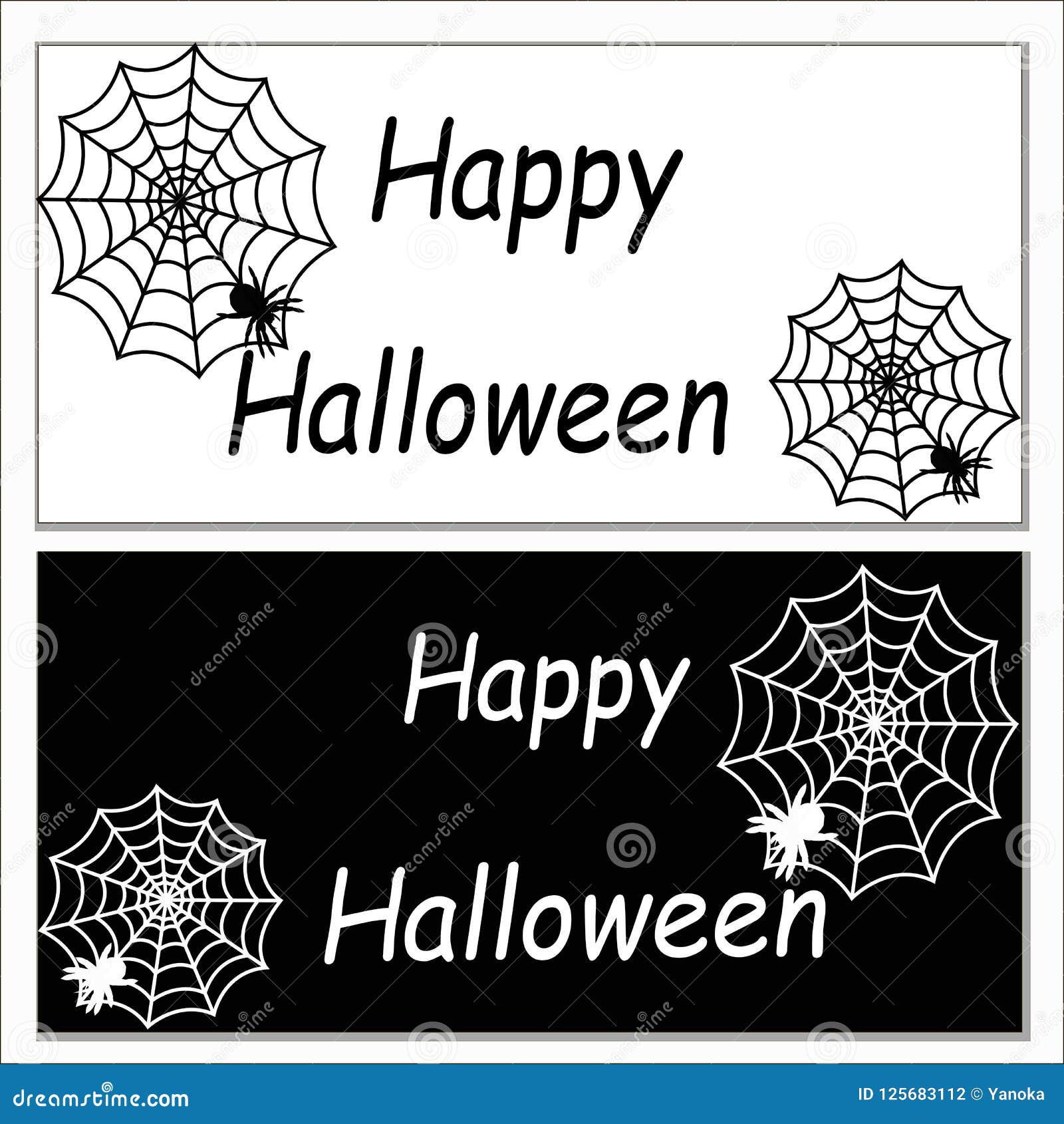 Spooky Spiders and Spider Web Halloween Decor Vintage Halloween Poster Print