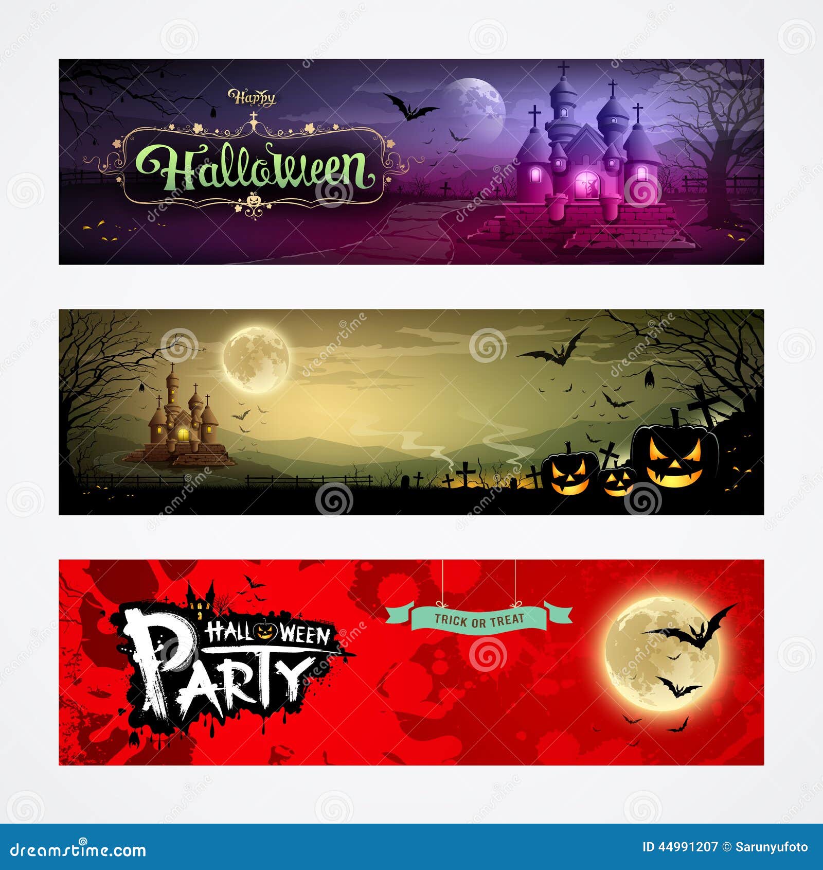 happy halloween collections banners