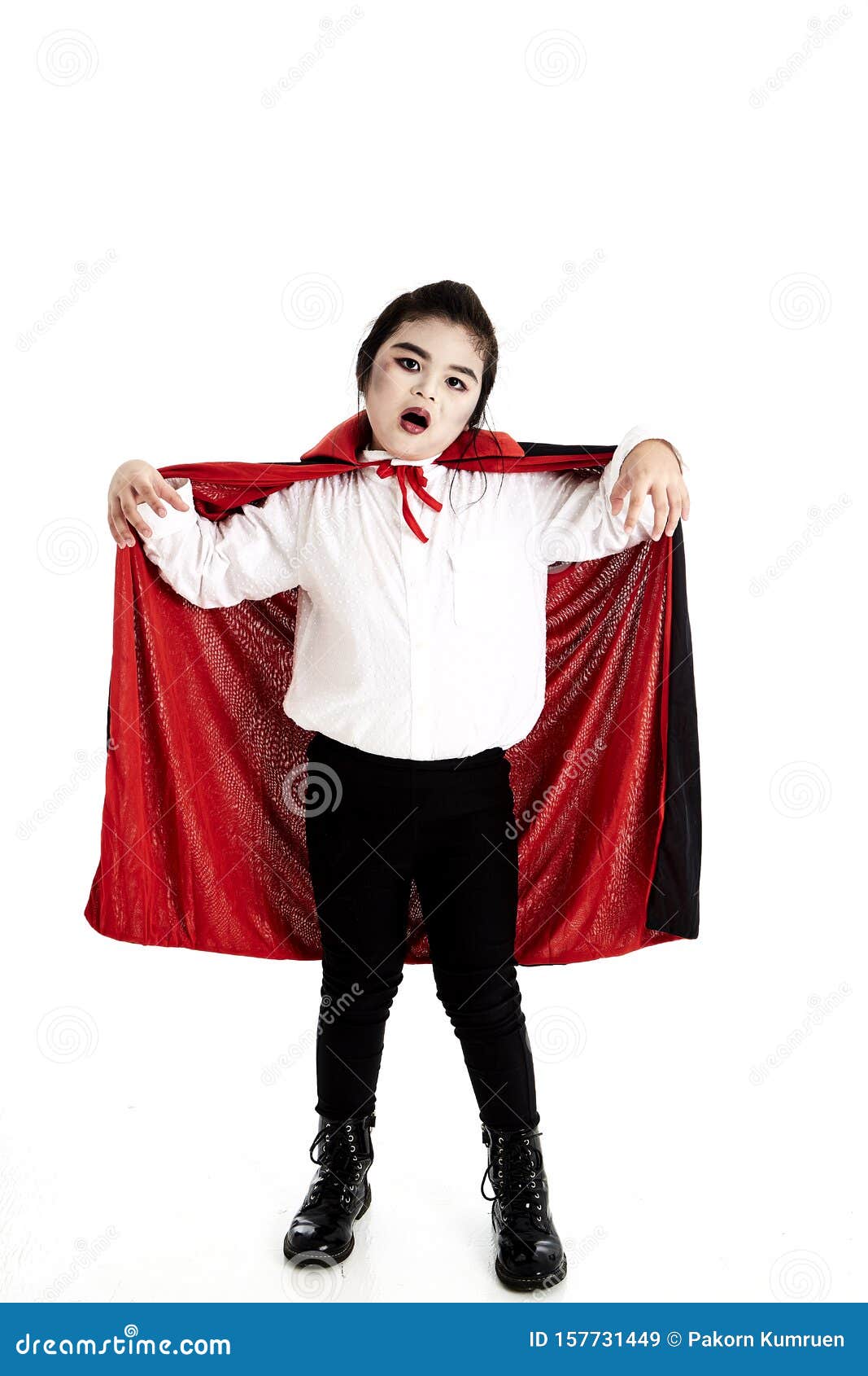Happy Halloween Cute Little Dracula on White Stock Image - Image of ...