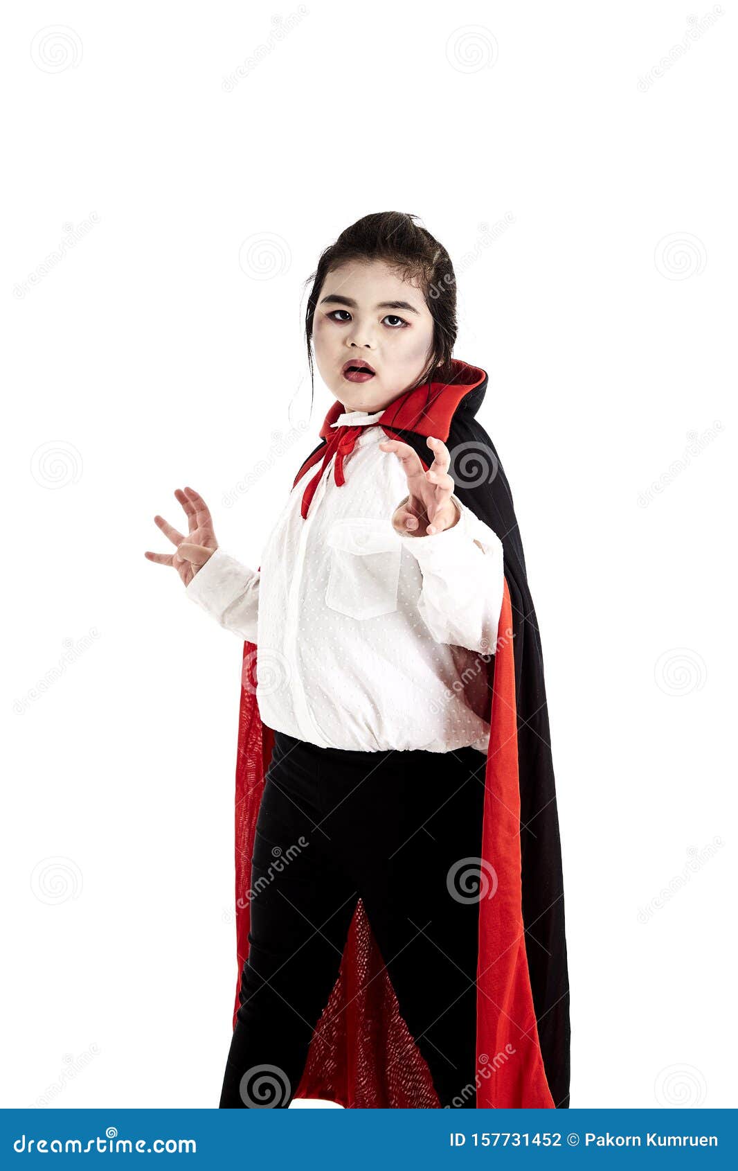Happy Halloween Cute Little Dracula on White Stock Photo - Image of ...