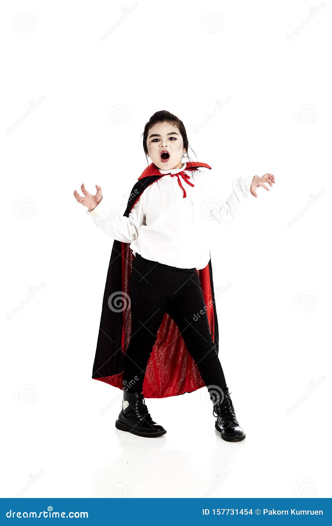 Happy Halloween Cute Little Dracula on White Stock Photo - Image of ...