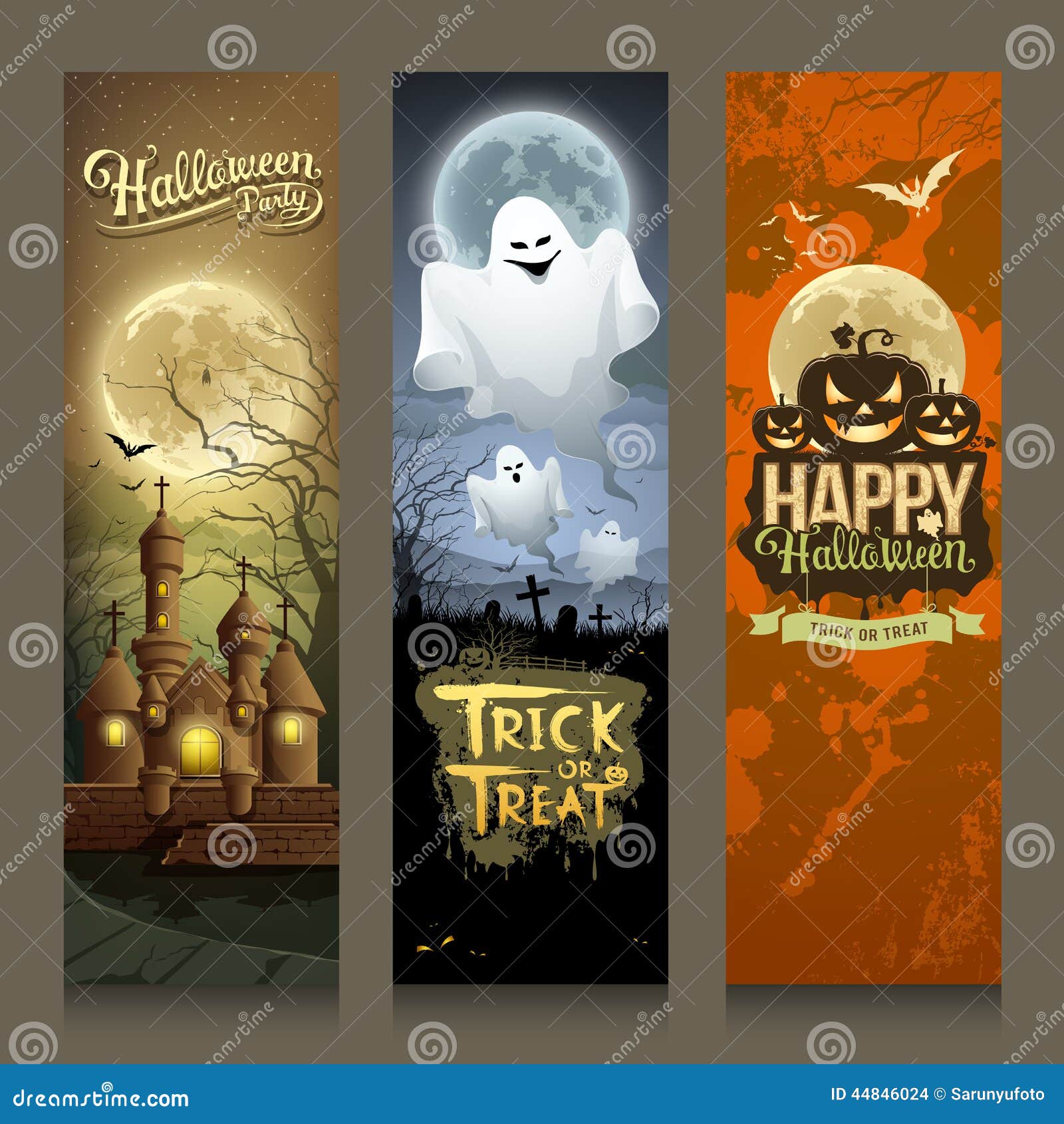 happy halloween day collections banner vertical 