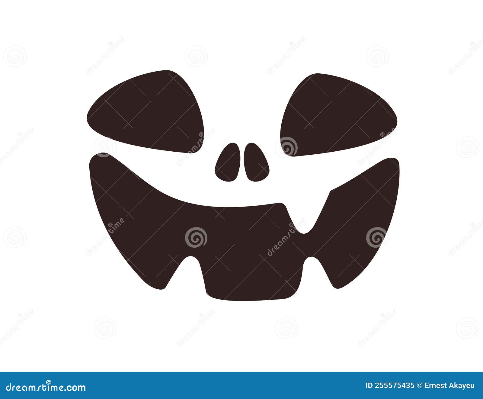 Halloween Smiling Face Vector Icon, Scary Smile Stock Vector - Illustration  of monster, demon: 255037336