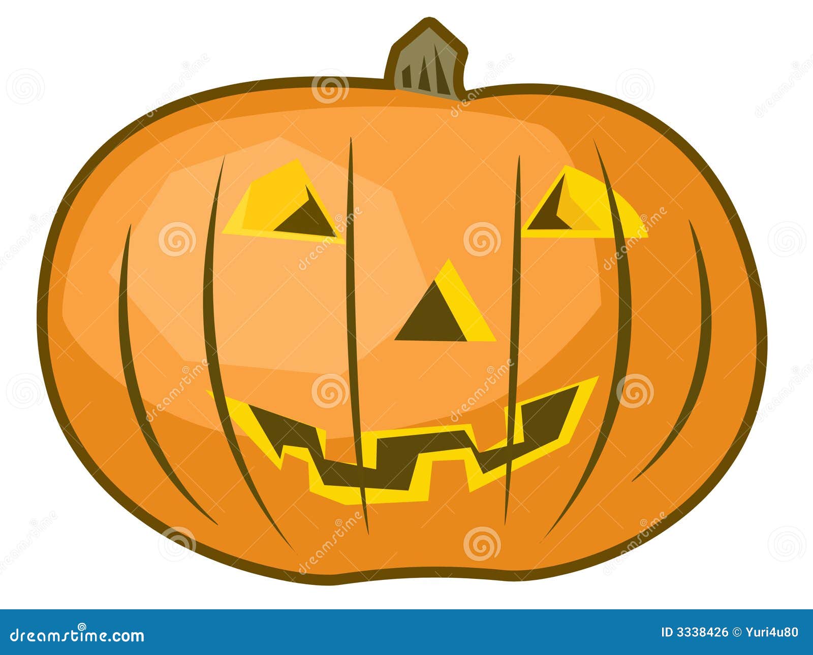 Happy Halloween Pumpkin stock illustration. Illustration of smilie ...