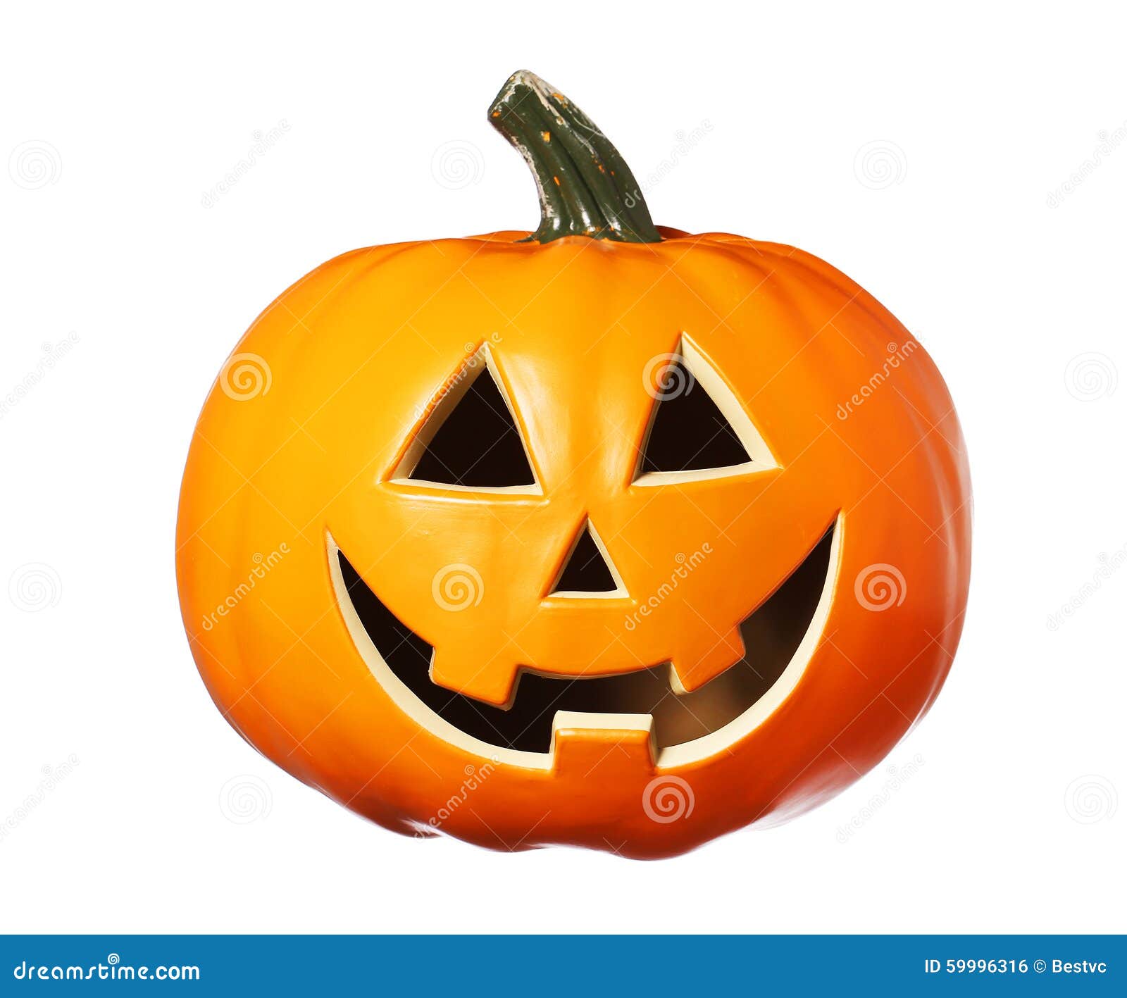 Happy Halloween Pumpkin, Jack O Lantern Isolated On White ...