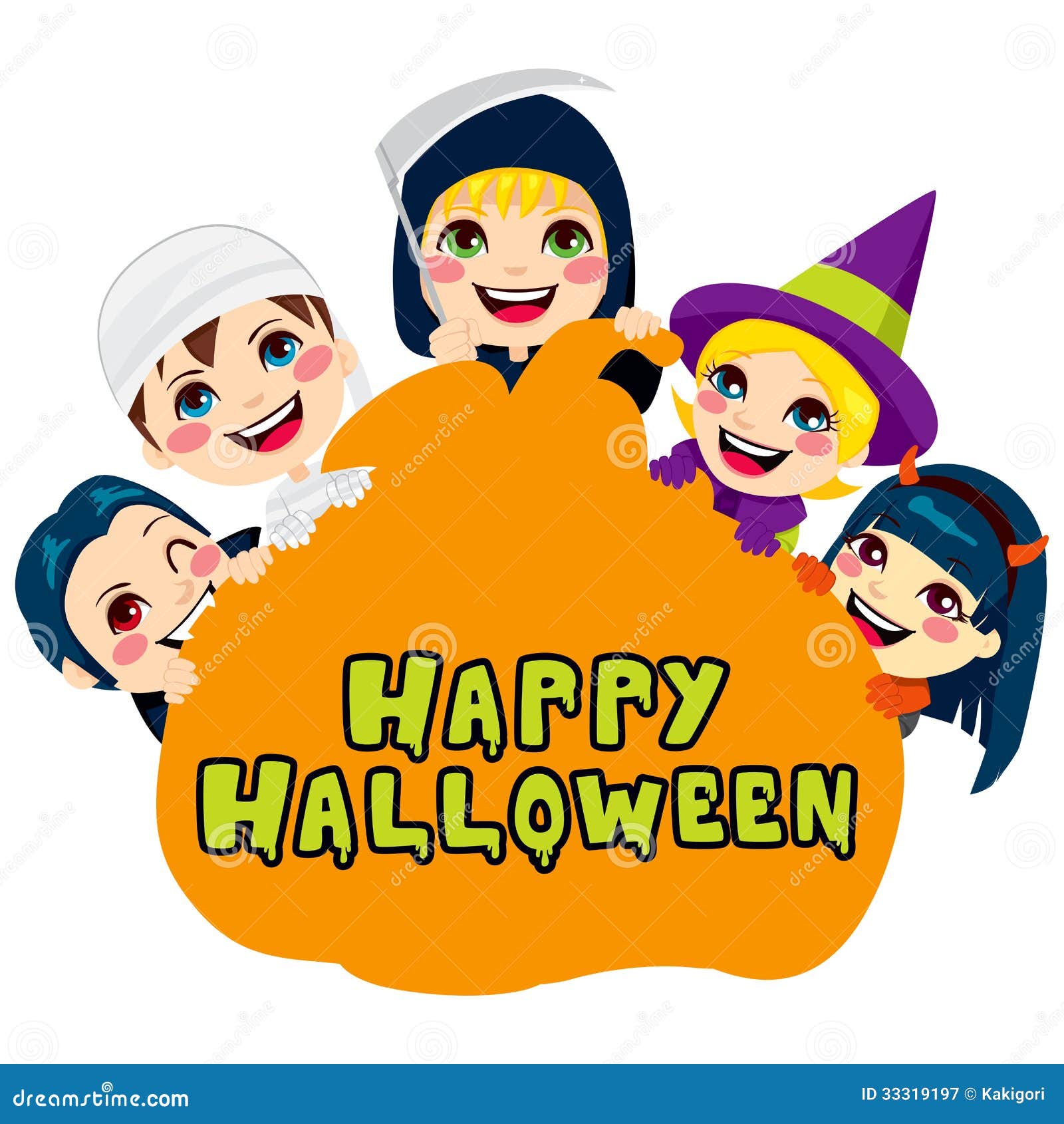 Happy Halloween Pumpkin Kids Royalty Free Stock Photography - Image ...