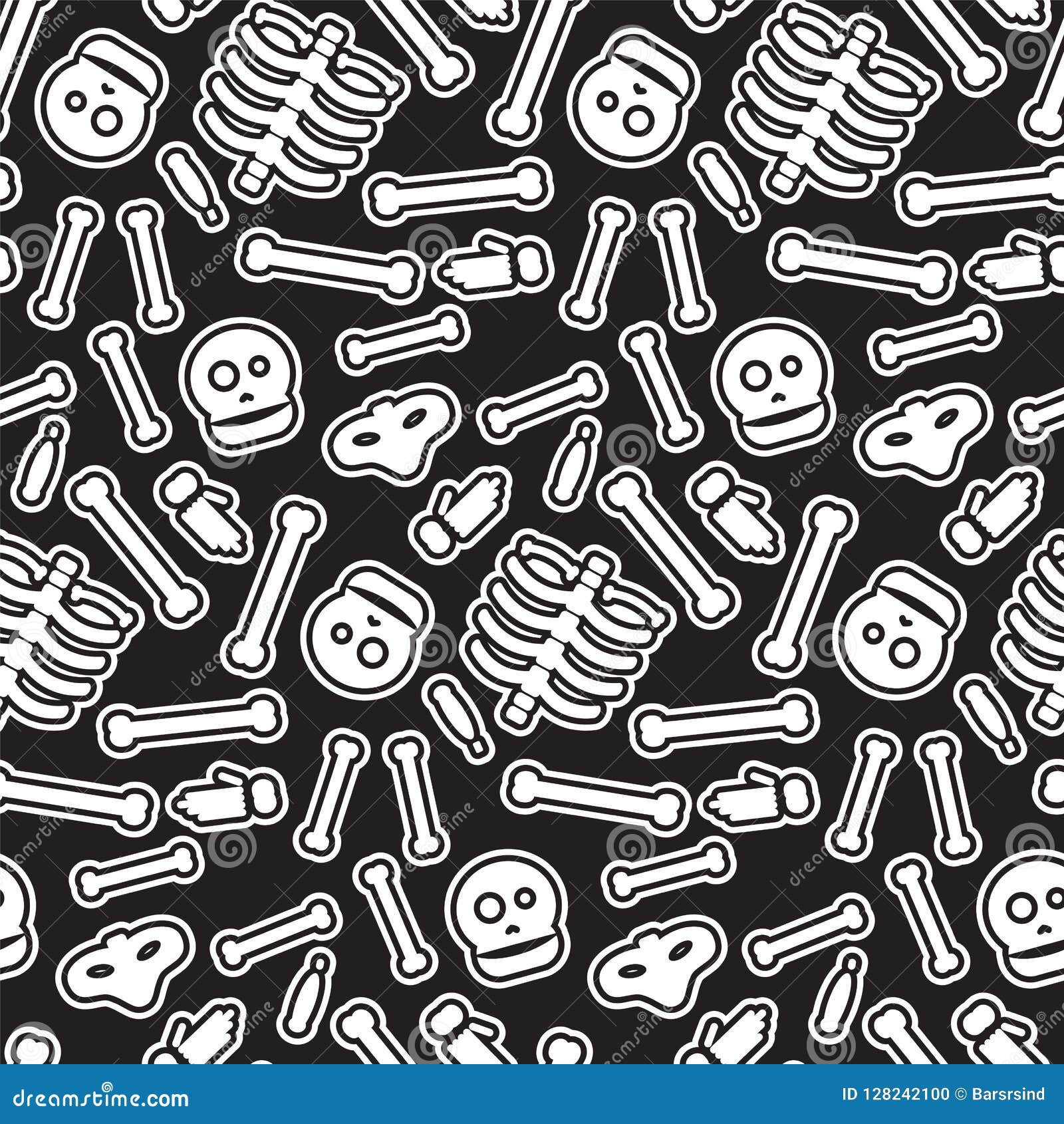 Happy Halloween Seamless Pattern. Scary and Horror Background Stock ...