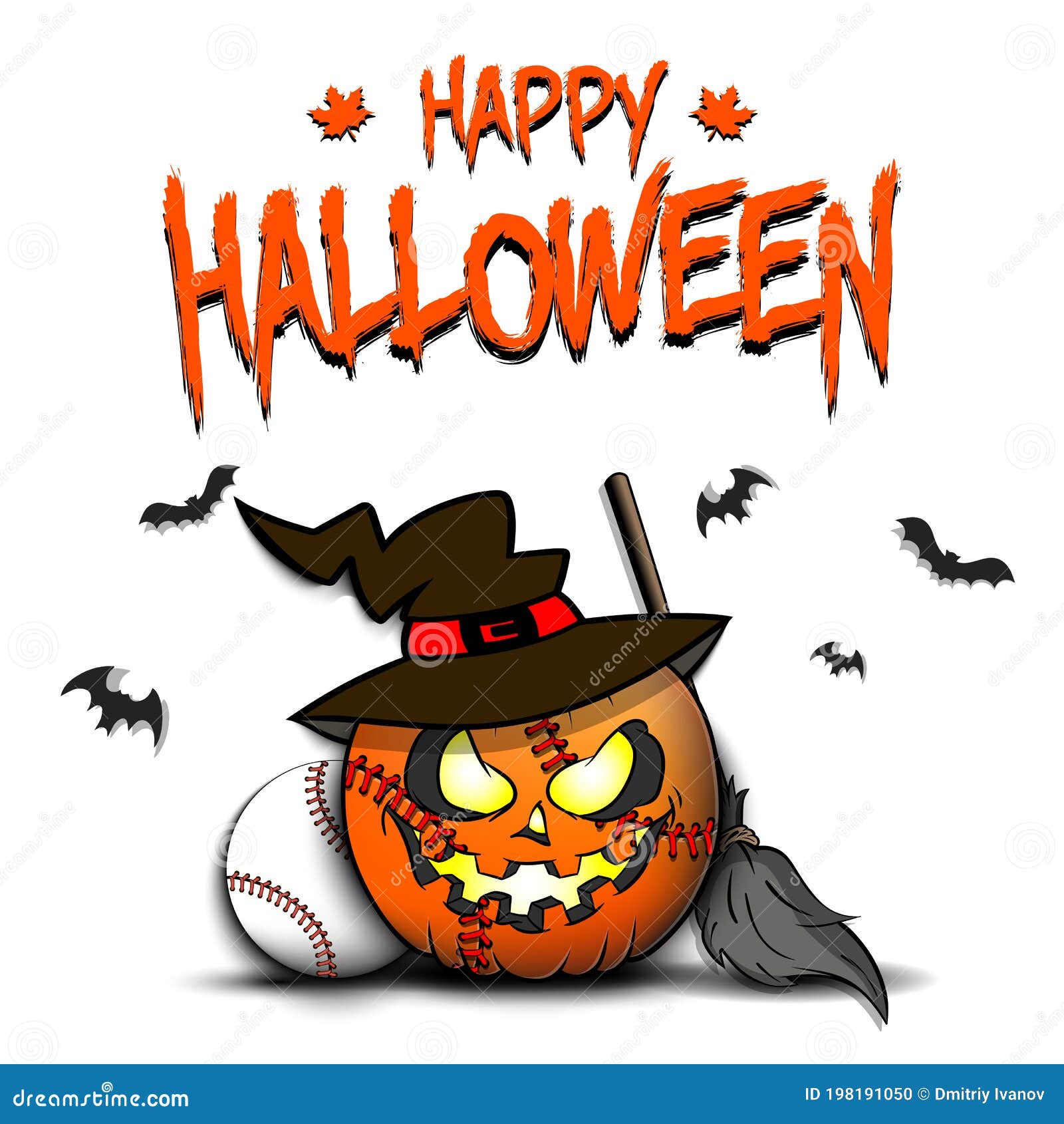 Kids Boy Halloween Png Design Halloween Baseball Jack O'Lantern Png Baseball Baseball Halloween Png Sublimation Design Digital Download