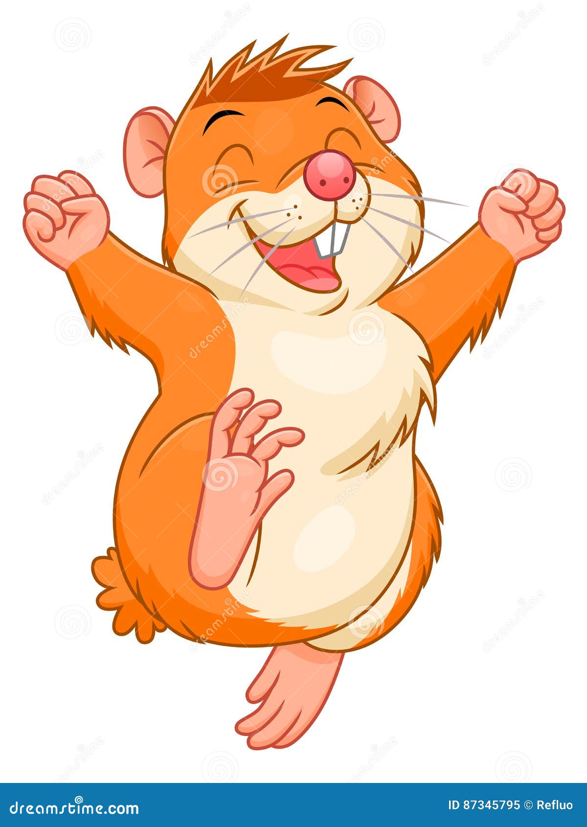 Happy hamster stock vector. Illustration of animal, mammal - 87345795