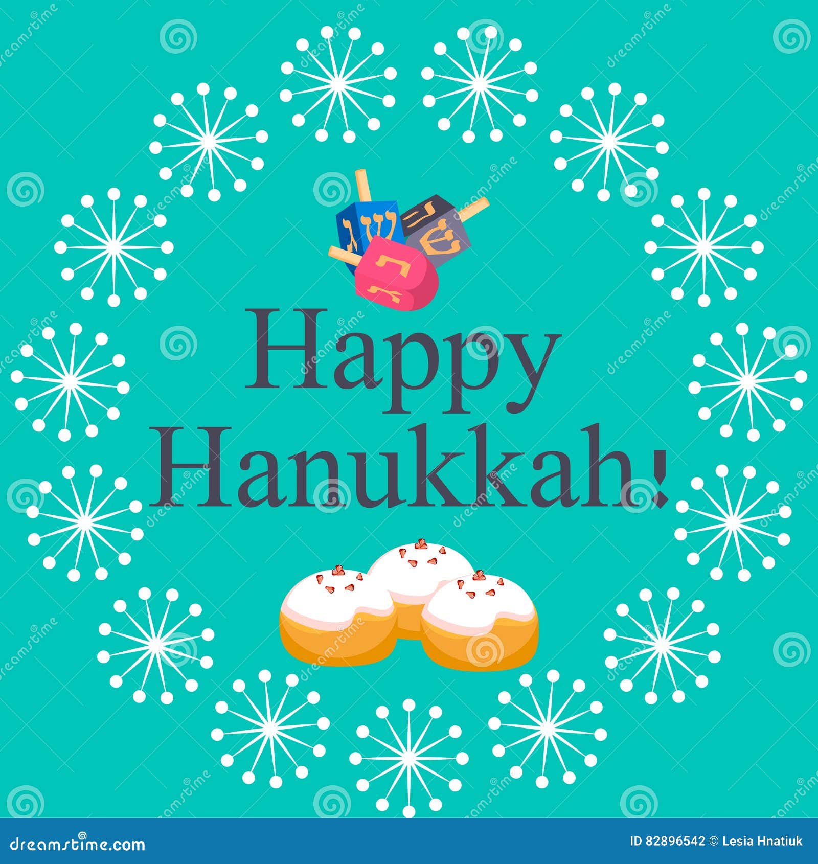 happy hanukkah greeting card   .