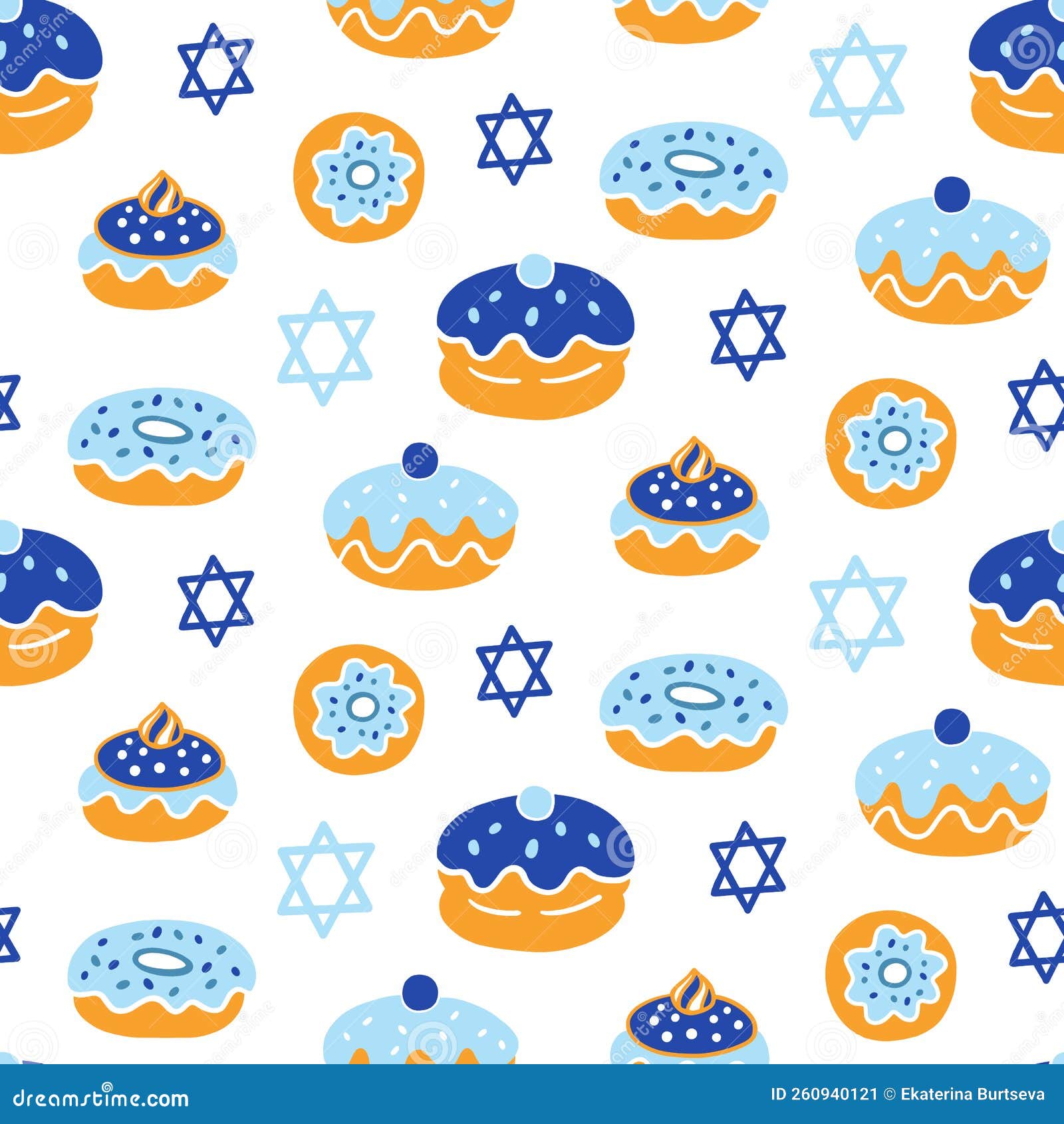 happy hanukkah seamless pattern