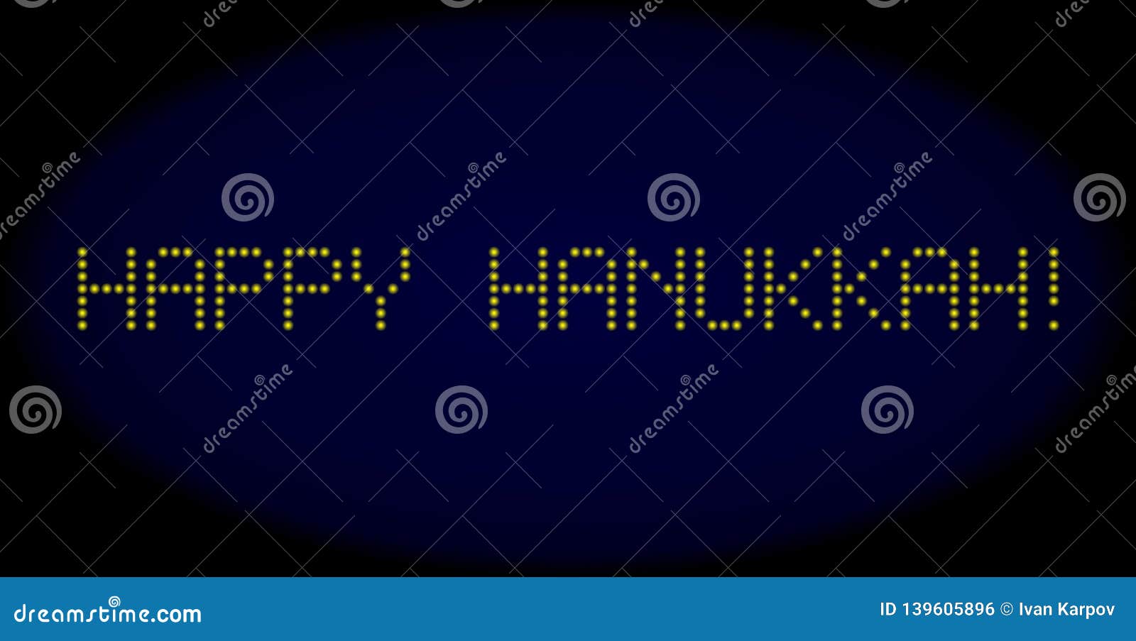 HAPPY HANUKKAH! Led Style Message with Glowing Dots Stock Vector ...