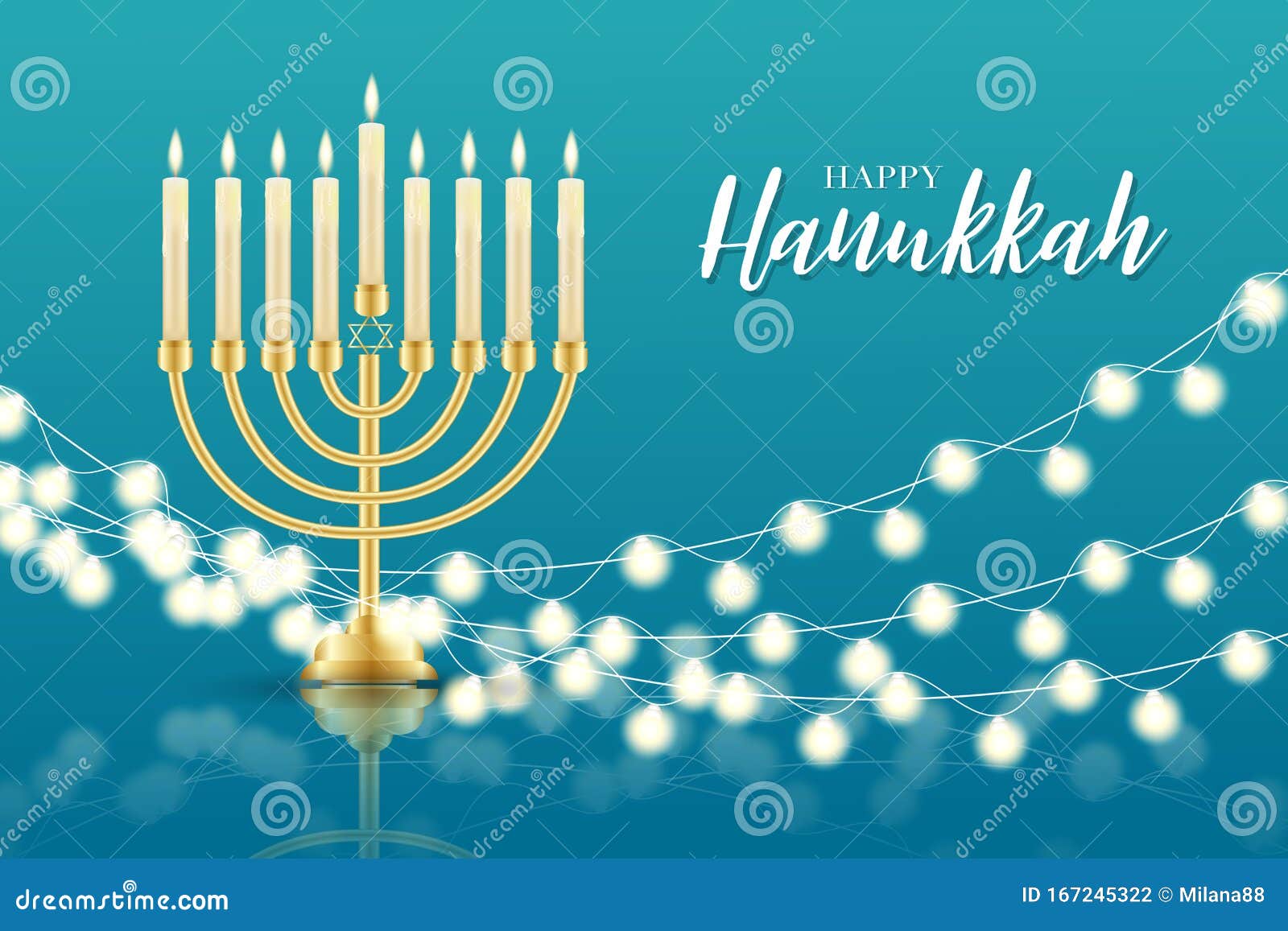 Hanukkah zoom Microsoft Team background Template | PosterMyWall