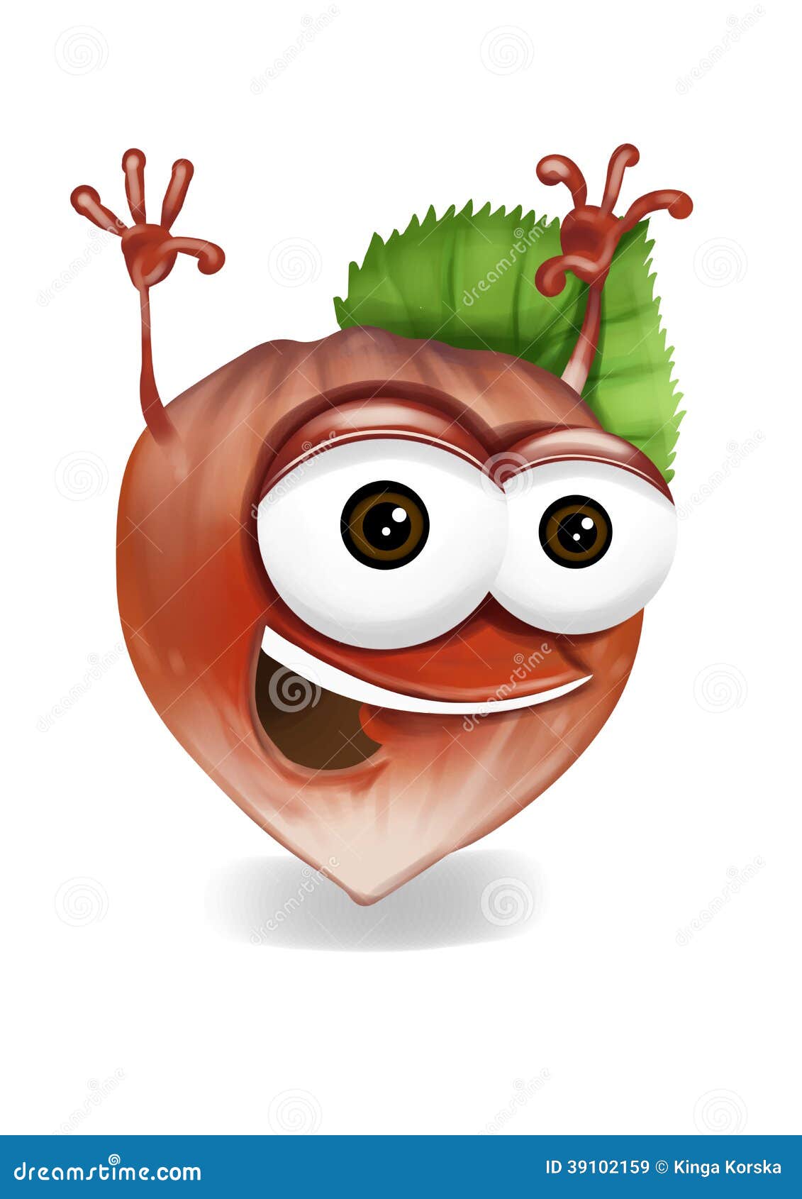 Happy Hazelnut Cartoon Character Laughing Joyfully Stock Illustration -  Illustration of teeth, smiling: 39102159