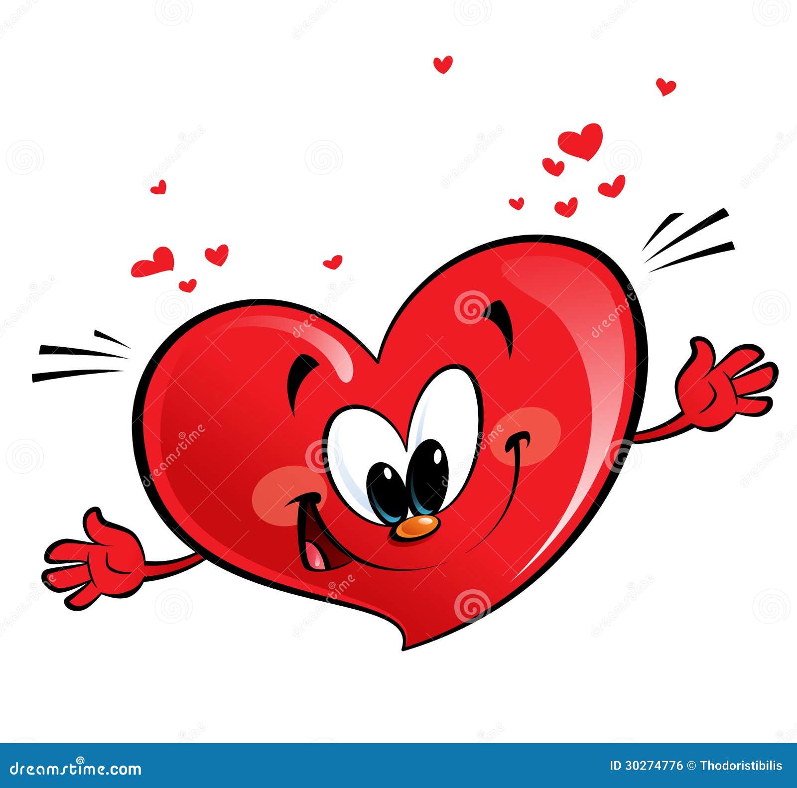 Happy heart stock illustration. Illustration of falling - 30274776