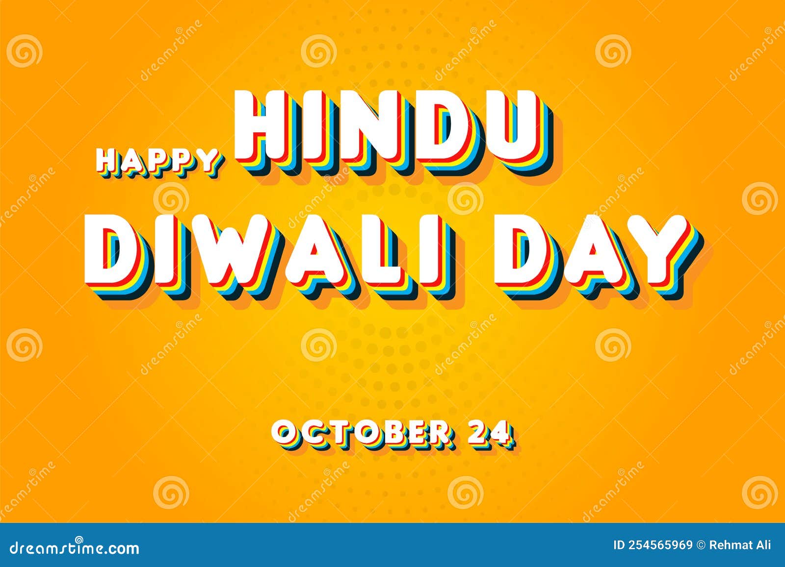 Happy Hindu Diwali Day , October 24. Calendar Of October Retro Text