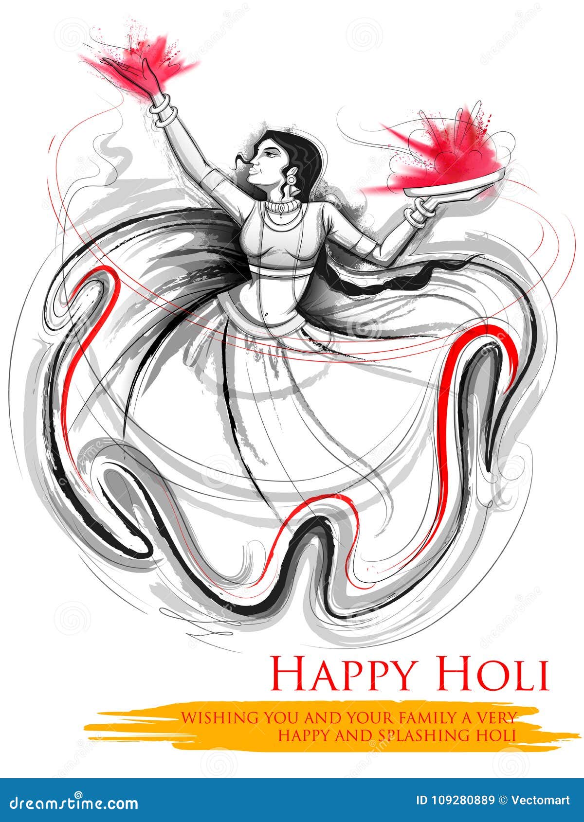 Happy Holi Background for Festival of Colors Celebration Greetings ...